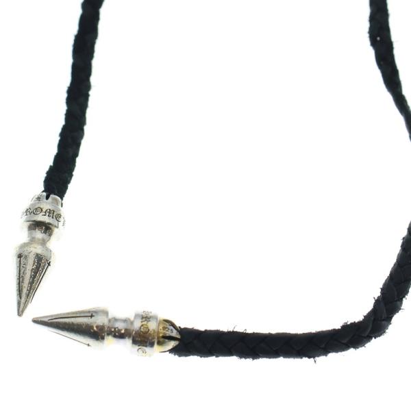 ゆ*き様 Chrome Hearts ブラックレザーブレード　ネックレス CHROME HEARTS（クロムハーツ） SPIKE LEATHER BRAID スパイクレザー