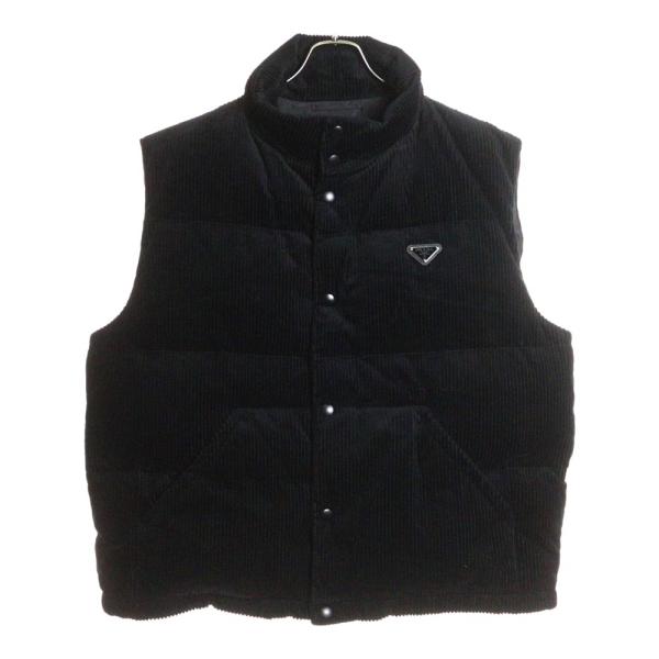 PRADA（プラダ） コーデュロイ ダウンベスト ブラック ACU1 2024 2580