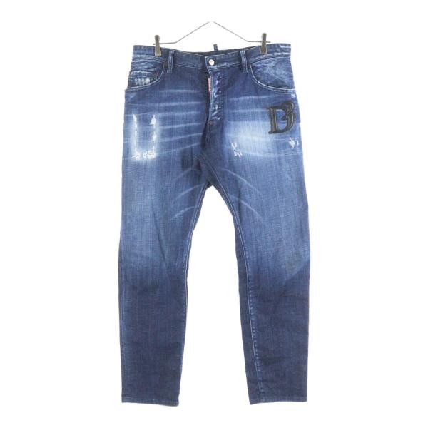 DSQUARED2（ディースクエアード） D2レザーパッチ スキニージーンズ