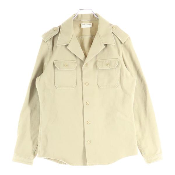 サンローラン コットンジャケット SAINT LAURENT jacket in cotton in Beige | Saint Laurent | YSL EN-EN