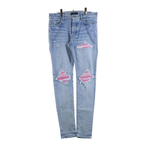 アミリ AMIRI ホワイト スキニーパンツ ダメージ レディース AMIRI（アミリ） ダメージ加工スキニーデニムパンツ ジーンズ