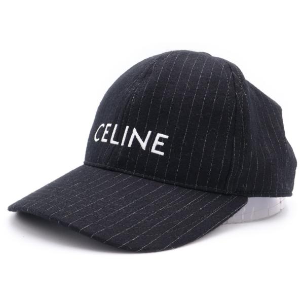CELINE（セリーヌ） ロゴ ストライプ ベースボールキャップ 帽子