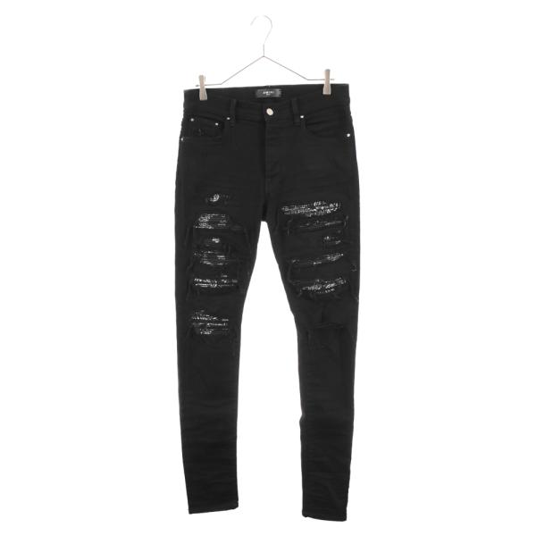 AMIRI（アミリ） MX1 バンダナダメージスキニーパンツ ブラック