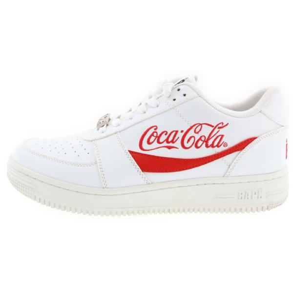 A BATHING APE アベイシングエイプ ×COCA COLA BAPE STA LOW M1 コカコーラ ベイプスタ ローカットスニーカー ホワイト US10/28.0cm shopbring_3624j060019