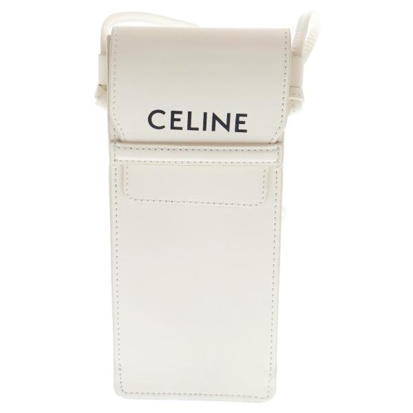 CELINE ホワイト サングラスケース CELINE セリーヌ ロゴプリント