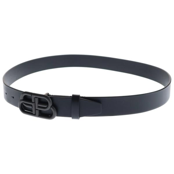 バレンシアガ　ベルト　BBロゴ　レザー　黒　ブラック　イタリア製　570370 BALENCIAGA（バレンシアガ） ベルト BB LARGE BELT 35 ラージ 570370