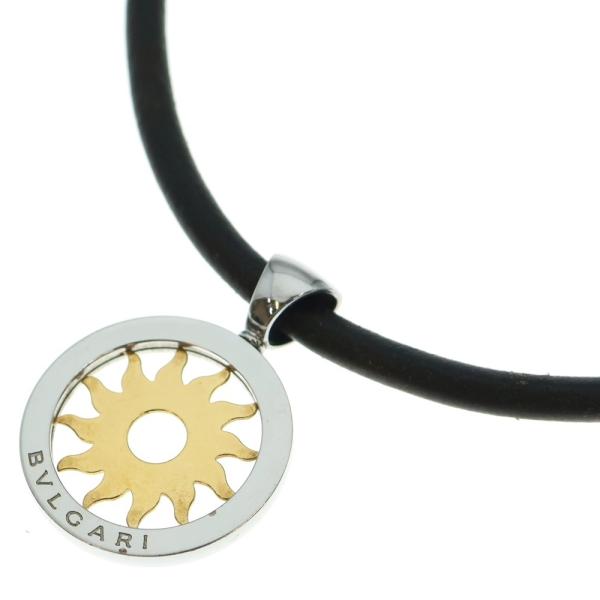 BVLGARI（ブルガリ） トンド サン ネックレス チョーカー レザー K18YG