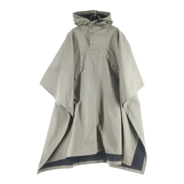 HYKE（ハイク） 20AW コットン混 フード ケープコート グレージュ