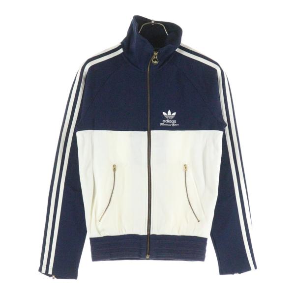 5207_1 adidas トラックジャケット ホワイト/ネイビー 2XL 105サイズ 約XL adidas アディダス トラックジャケット ホワイト
