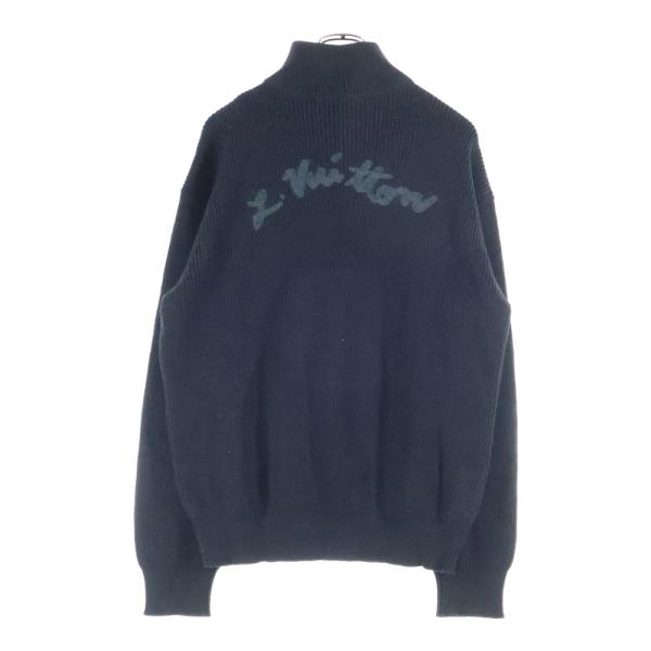 shusizeXS☆極美品☆ルイヴィトン レザー切り替えウールニット LOUIS VUITTON（ルイ・ヴィトン） 22SS Signature Half-Zip Knit