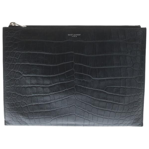 SAINT LAURENT PARIS サンローランパリ クロコダイル クラッチバッグ