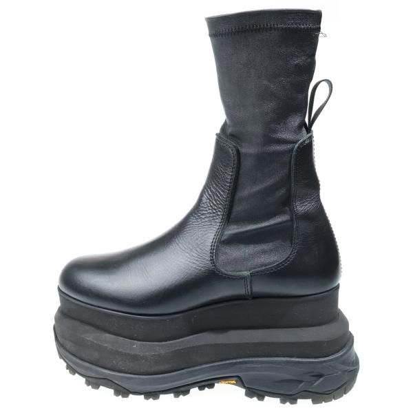 箱保存袋付き極美品✨sacai　サイドゴアブーツ　レザー　厚底　黒　38 sacai（サカイ） 新品同様 レザー プラットフォーム サイドゴア