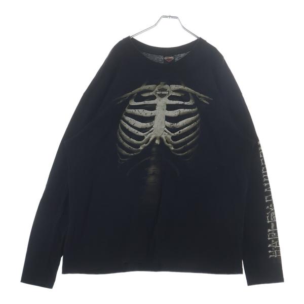 Harley-Davidson ロンT 長袖 Tシャツ ボーン Harley Davidson（ハーレー・ダビッドソン） 00s ボーン スケルトン