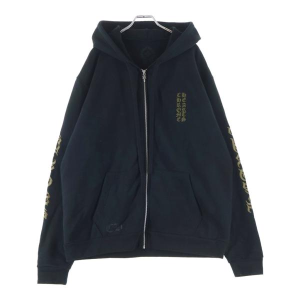 CHROME HEARTS（クロムハーツ） SWTSHRT THRML HD ZIP 袖ロゴプリント 