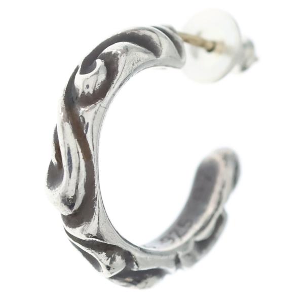 CHROME HEARTS クロムハーツ HOOP SCROOL スクロール フープピアス シルバー BCA102 CHROME HEARTS（クロムハーツ） HOOP SCROOL スクロール フープピアス