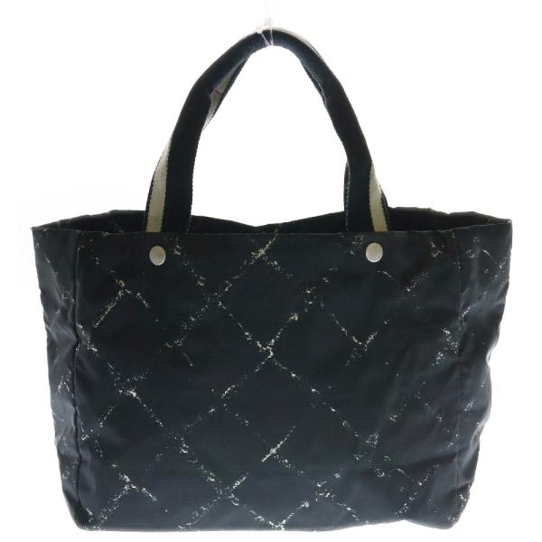 ⭐︎CHANEL黒 ナイロン レザー トートバッグ⭐︎ ニュートラベルライン シャネル トートバッグ ナイロン×レザー