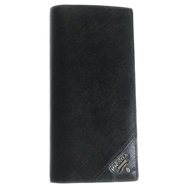 PRADA（プラダ） サフィアーノ ロゴ レザーロングウォレット 二つ折り