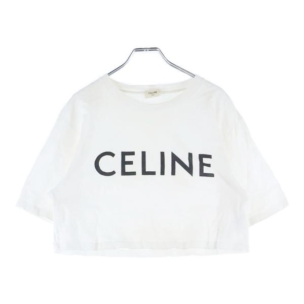 CELINE（セリーヌ） フロントロゴプリント 半袖クロップドTシャツ