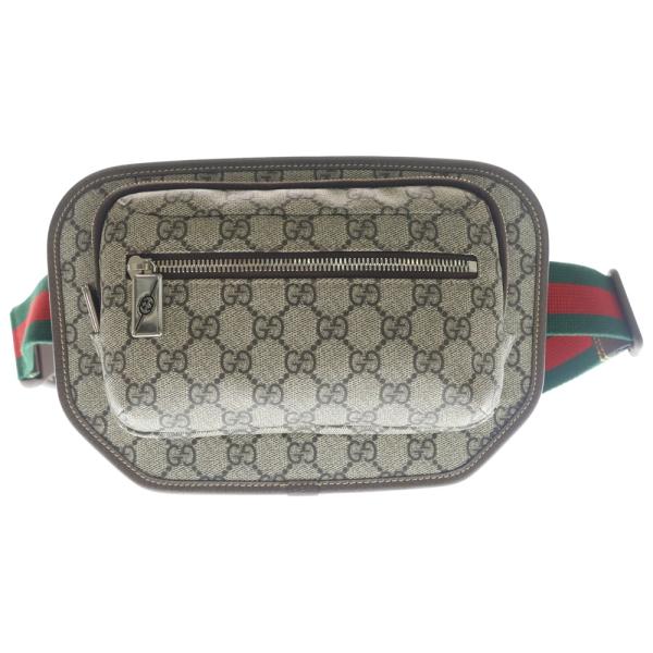 GUCCI（グッチ） GGスプリーム ボディバッグ ウエストポーチ ブラウン