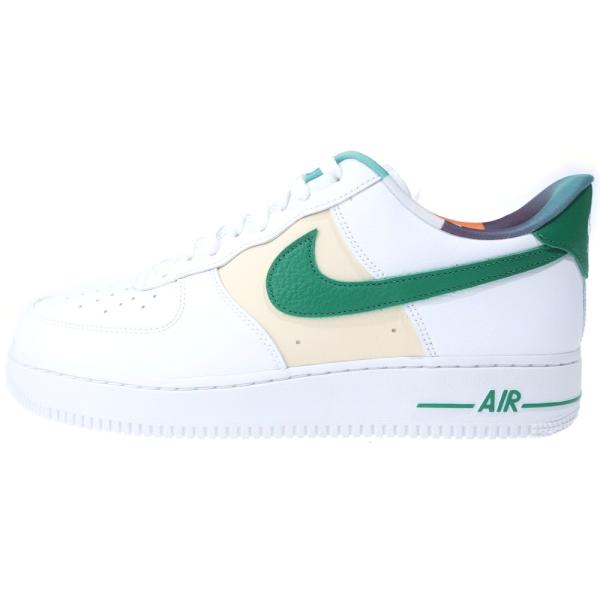 NIKE ナイキ AIR FORCE 1 07 LV8 EMB DM0109-100 エアフォース1 ローカットスニーカー US11.5/29.5cm ホワイト/グリーン