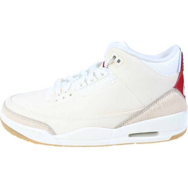 ナイキ ×LEVI'S AIR JORDAN 3 RETRO ECRU DENIM IR0910-400 リーバイス エアジョーダン3 エクリュデニム ミッドカットスニーカー クリーム