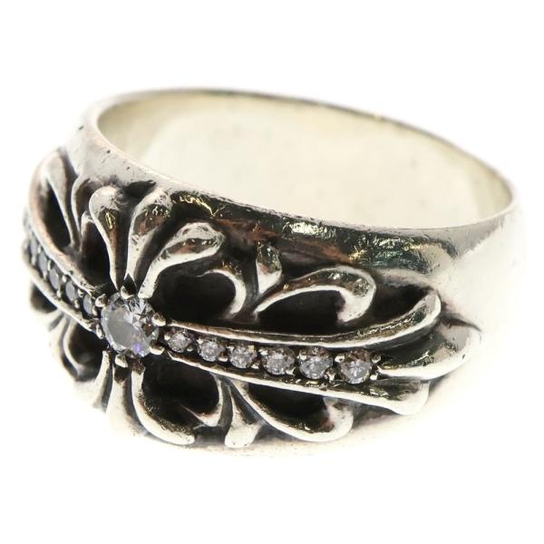 CHROME HEARTS クロムハーツ FLRL CRS P DMND フローラルクロスリング PAVEダイヤ シルバー CHROME HEARTS（クロムハーツ） FLRL CRS P DMND フローラルクロス