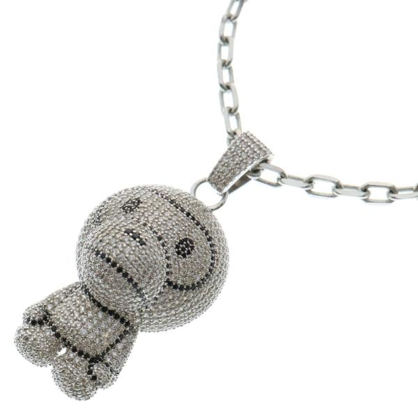 A BATHING APE アベイシングエイプ BABY MILO CRYSTAL STONE NECKLACE ベイビーマイロ クリスタルストーンネックレス シルバー A BATHING APE（アベイシングエイプ） BABY MILO CRYSTAL STONE