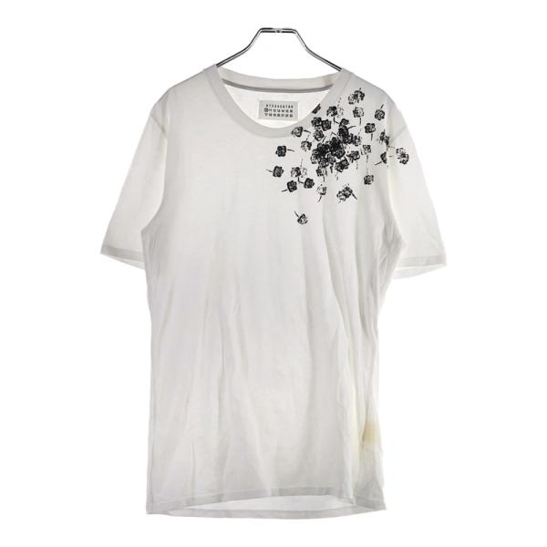 新品 メゾン マルジェラ ジオメトリック 総柄 プリント Tシャツ オフホワイト Maison Margiela Tシャツ スプレー プリント柄 ジュアル 男女兼用