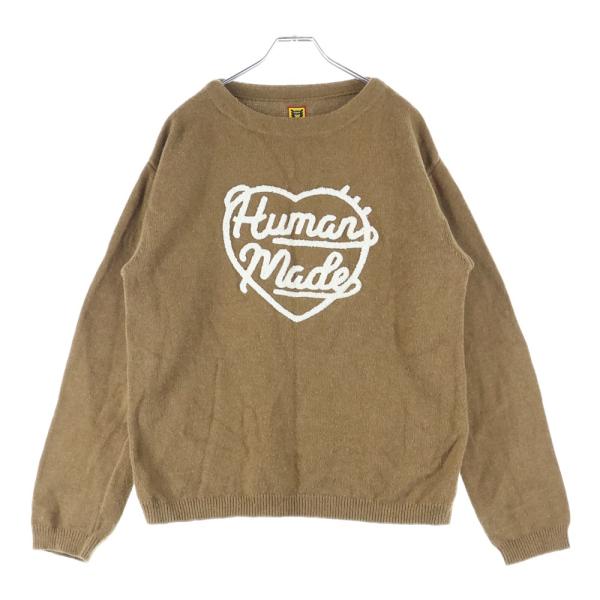 HUMAN MADE ハート型ロゴ ニットセーター　小物ポーチ付き Human Made ハート型ロゴ ニットセーター HUMAN MADE HEART BADGE KNIT