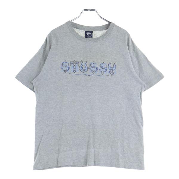 STUSSY（ステューシー） 90s OLD STUSSY 紺タグ ロゴプリント クルー