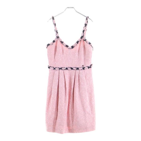 CHANEL（シャネル） 07SS ツイード キャミソール ワンピース ピンク