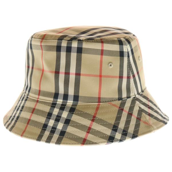 BURBERRY バケットハット ブラック/ベージュ チェック柄リバーシブル BURBERRY バケットハット ブラック ベージュチェック柄リバーシブル