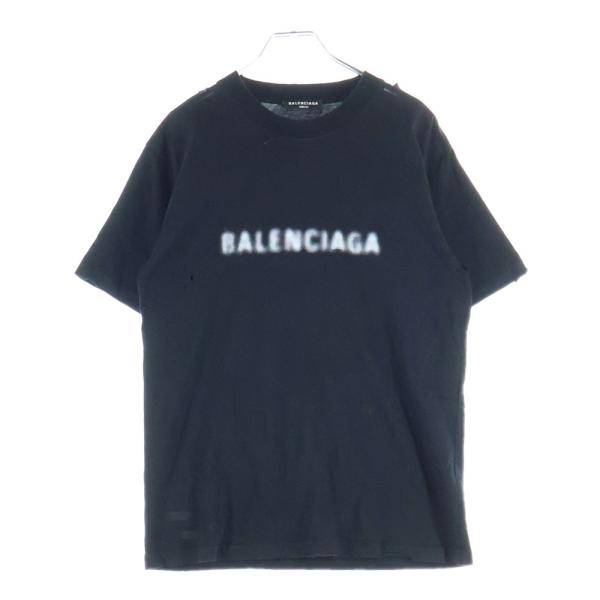 BALENCIAGA（バレンシアガ） Blurry Logo Tee ブラーロゴ クルーネック