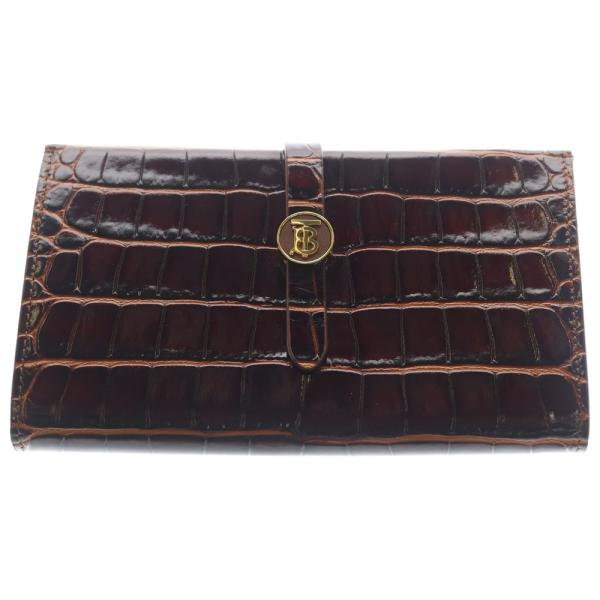 BURBERRY（バーバリー） TB金具 クロコダイル 二つ折り 長財布