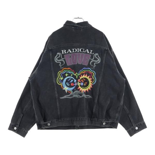 Levi's リーバイス Pride Liberation Radical Love Denim Trucker Jacket レインボータブ ポケット付 デニムジャケット ブラック