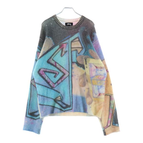 STUSSY（ステューシー） 22AW GOLDIE SWEATER 総柄 モヘアニット 