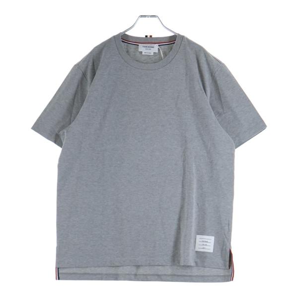 THOM BROWNE トムブラウン Relaxed Fit T-shirt リラックスフィット クルーネック半袖Tシャツカットソー グレー MJS067A 00042