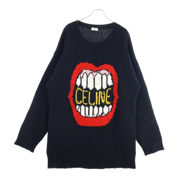 CELINE（セリーヌ） 21SS マウスロゴ刺繍 クルーネック ニットセーター