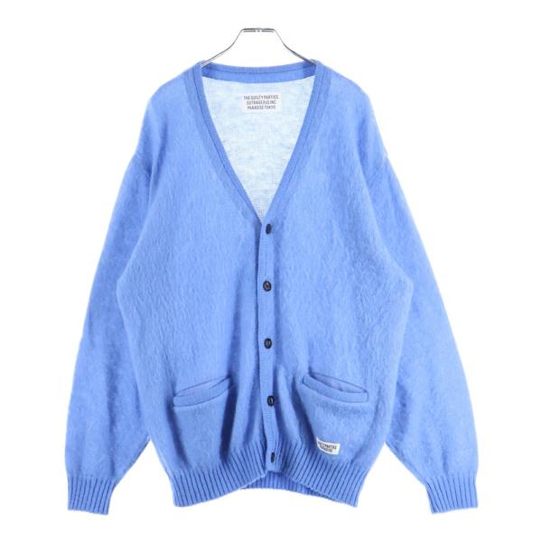 WACKO MARIA ワコマリア カーディガン ブルー サイズ:L | 22AW モヘヤニット カーディガン (MOHAIR CARDIGAN) | トップス セーター 羽織り【メンズ】【中古】【美品】【K4661】 WACKO MARIA（ワコマリア） 23SS MOHAIR CARDIGAN 23SS-WMK-KN06