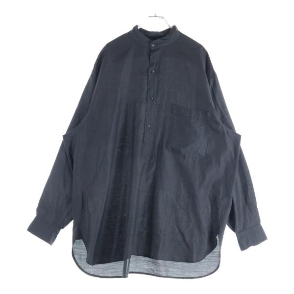 COMOLI（コモリ） 24SS WOOL SILK PULLOVER SHIRT ノーカラー ウール