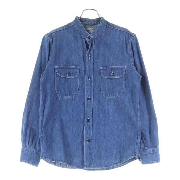 Tenderloin デニムボタンアップシャツ M TENDERLOIN（テンダーロイン） フロントボタン デニムスタンドカラー