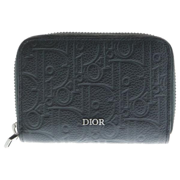 【極美品】ディオール グラビティ レザー 二つ折り財布 ケース付き 黒 DIOR ディオール グラビティ レザージップ コインケース 財布 ブラック