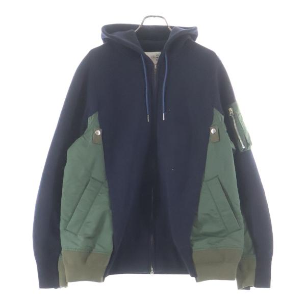 sacai（サカイ） Sponge Sweat MA-1 Hoodie スポンジスウェット ジップ