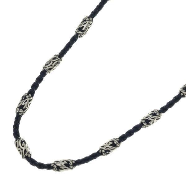 Personal Jesus パーソナルジーザス BLACK SPINEL NECKLACE W/PJ DAGGER ブラックスピネル ダブルPJダガー ネックレス シルバー/ブラック