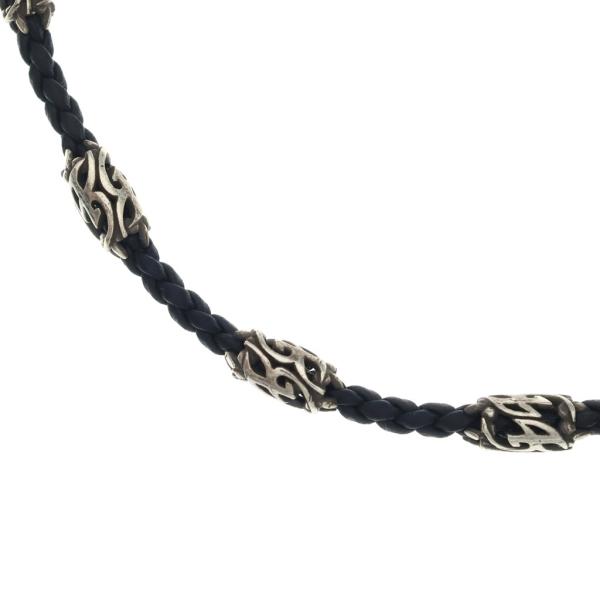 Personal Jesus パーソナルジーザス BLACK SPINEL NECKLACE W/PJ DAGGER ブラックスピネル ダブルPJダガー ネックレス シルバー/ブラック