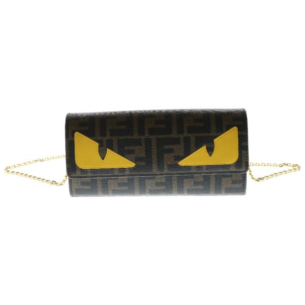 【未使用】現行 FENDI ニューイヤーコレクション　チェーン付き 長財布 Fendi チェーン付き 長財布 ファブリック ブラウン | Fendi