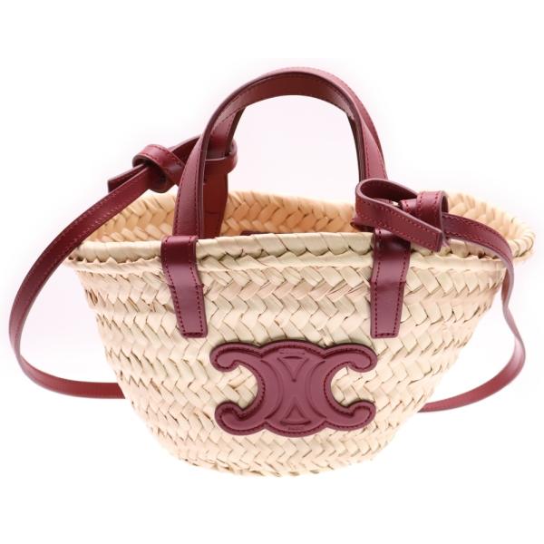 【新品未使用】セリーヌ CELINE トリオンフ2WAYかごバッグ ゴールド CELINE】セリーヌ トリオンフ スモール カバ タイス