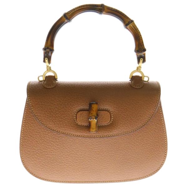 GUCCI（グッチ） バンブー 2wayハンドバッグ ブラウン レザー