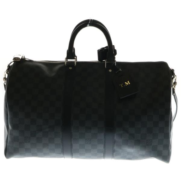 ルイヴィトン　ボストンバッグ　キーポル45 黒ダミエ LOUIS VUITTON（ルイ・ヴィトン） ダミエグラフィット キーポルバンド