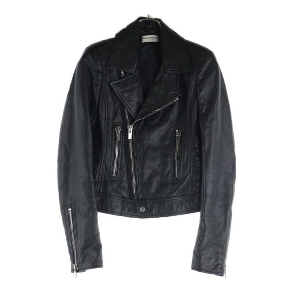 BALENCIAGA（バレンシアガ） ラムスキン レザー ダブル ライダース